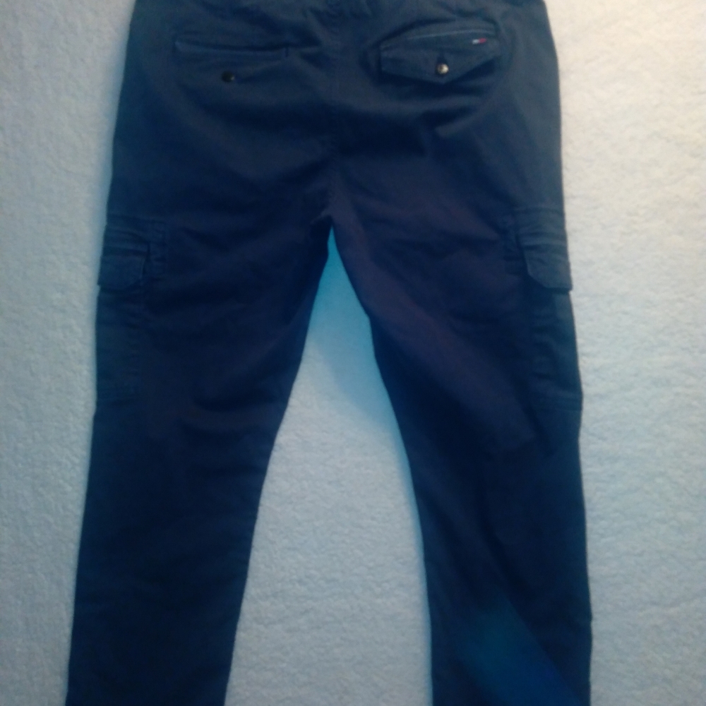 Tommy Hilfiger Mens Slim Blue Cargo Pants Size 36×30 - Picture 2 of 8